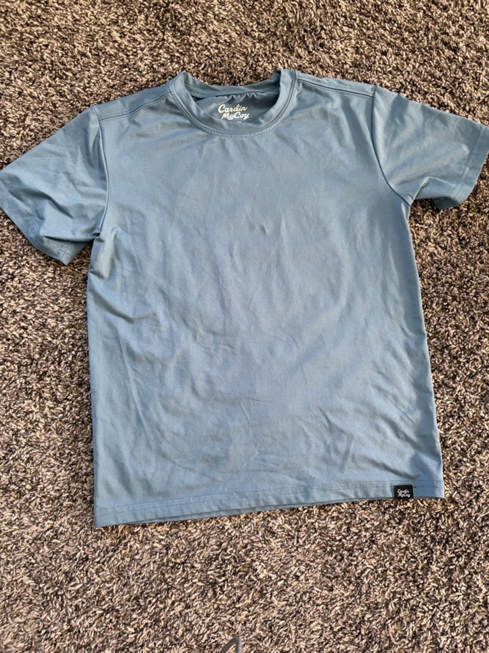 Boys Short Sleeve Crew Tee in Slate Blue